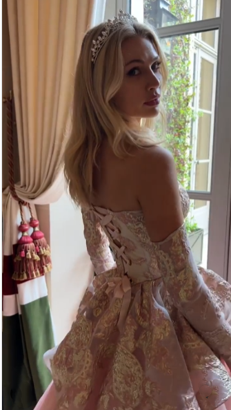 Pretty Ball Gown Strapless Pink Long Lace Prom Dresses Formal Evening Dress SD2393