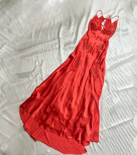 Pretty Mermaid Spaghetti Straps Backless Long Party Dresses Prom Dresses SD2710