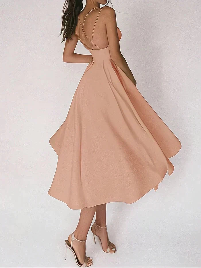 Sleeveless Crisscross Strap Open Back Fit and Flare A-Line Midi Dress - View 10