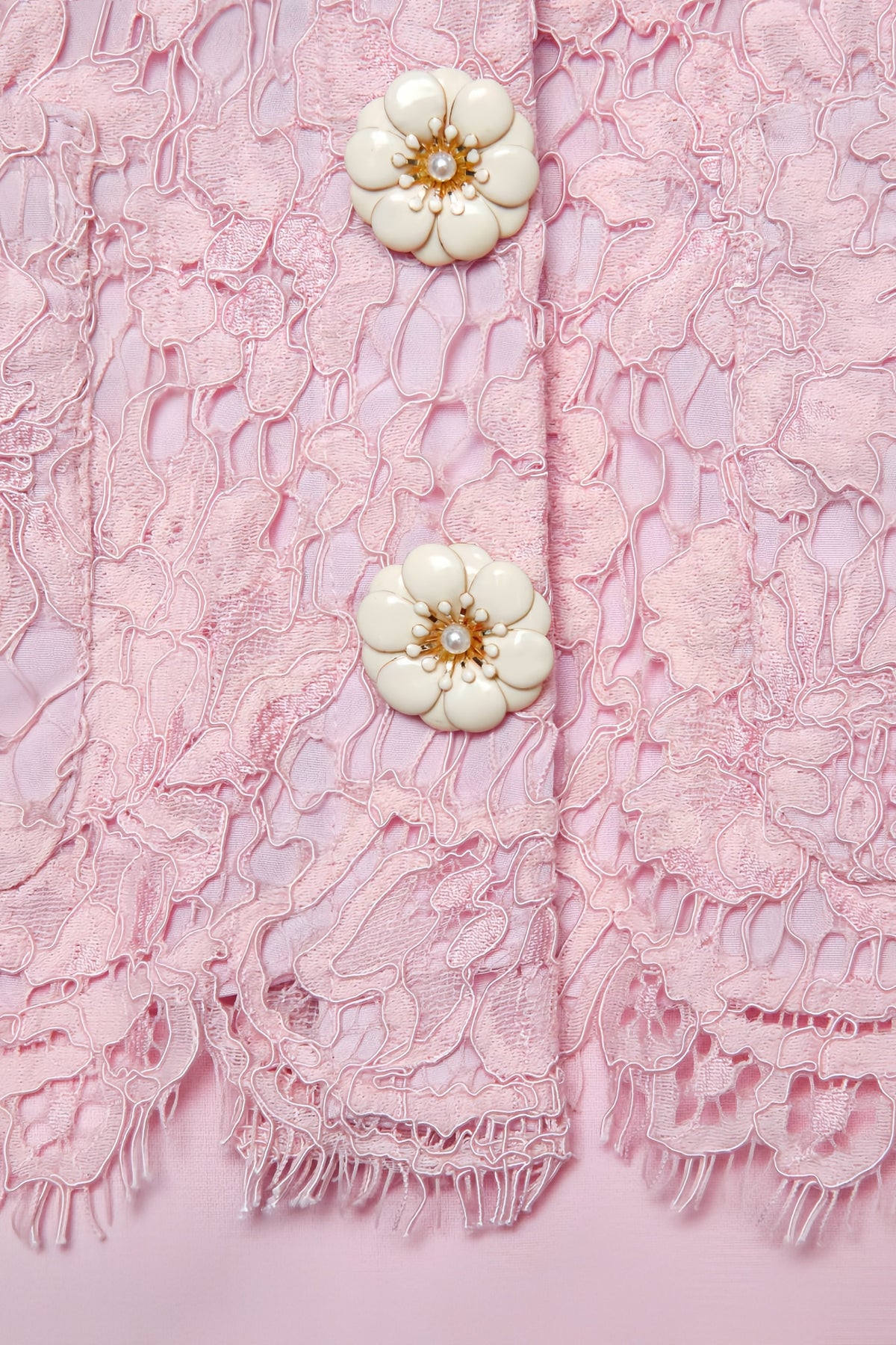 Lace Floral Midi Dress - View 5