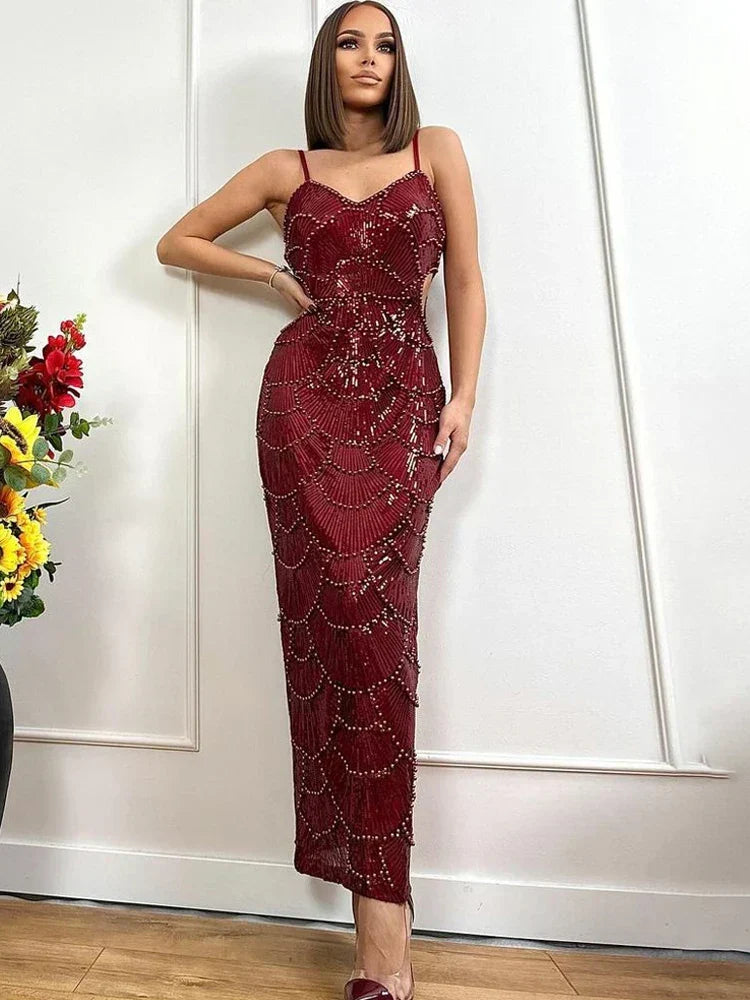 Sequin Cut Out Mini Dress - View 2
