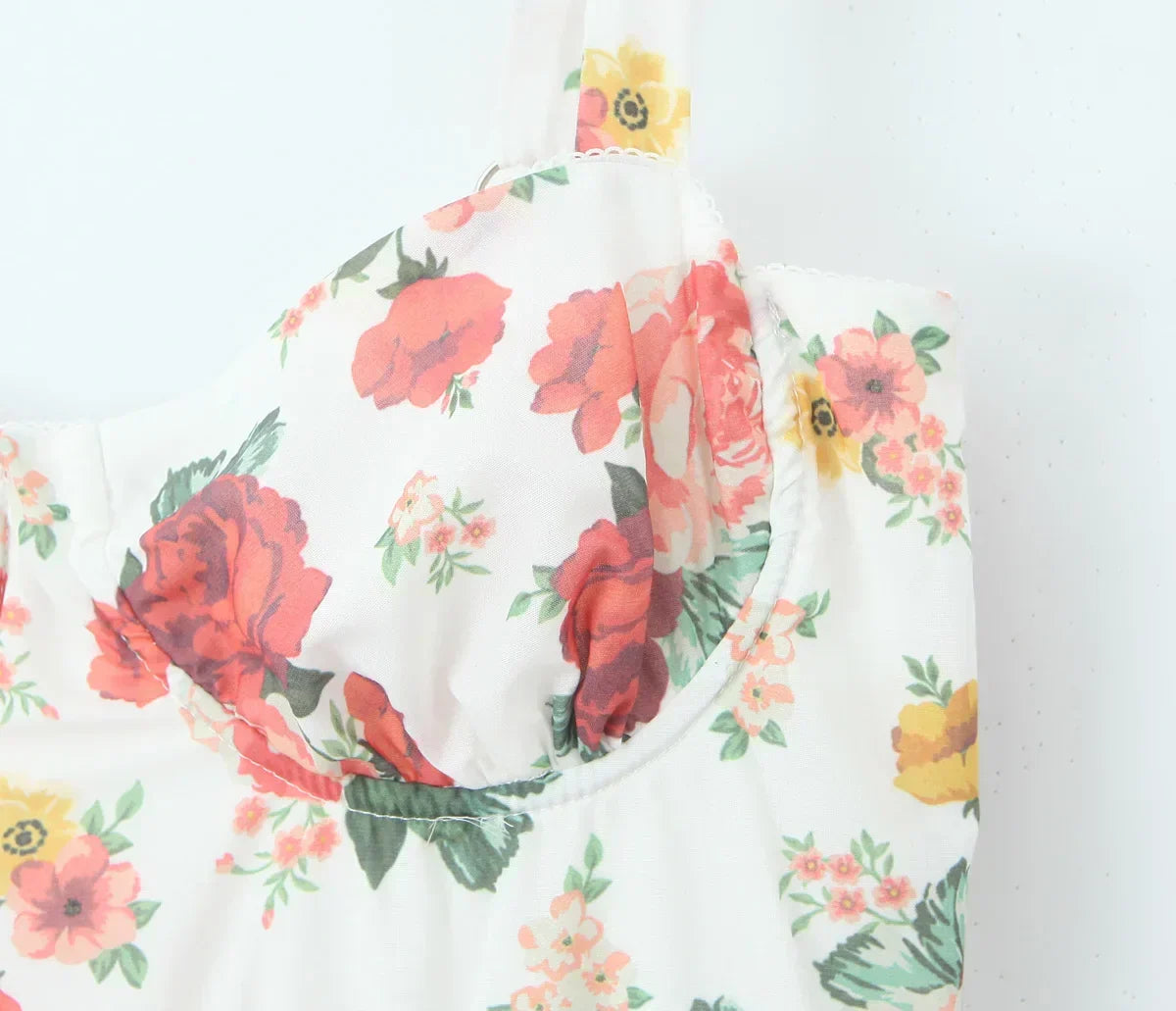 Floral Sweetheart Corset Tiered Ruffle Midi Dress - View 6