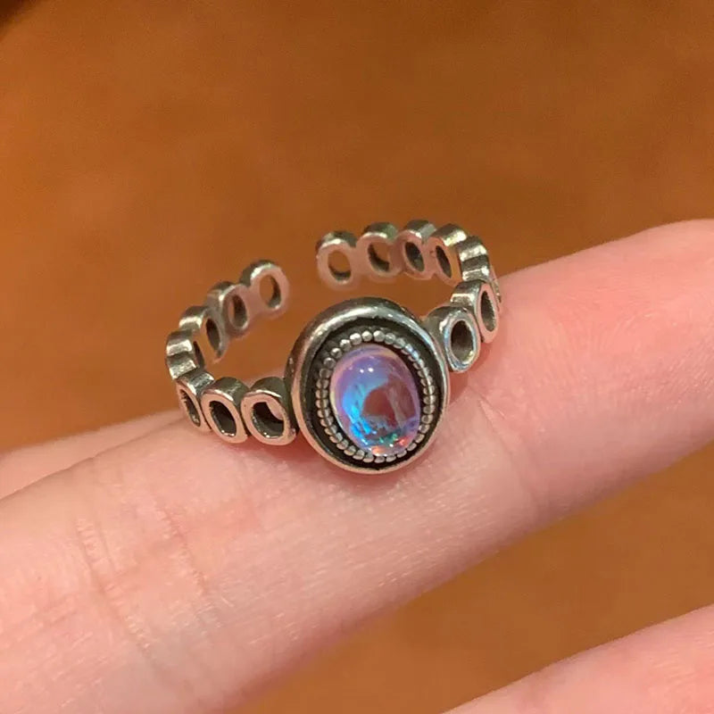 Antique Mysterious Zircon Cross Band