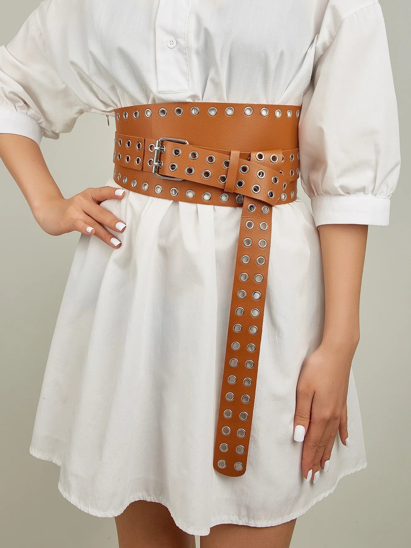 Hip Hop Gothic Punk Rivet Waistband Belt