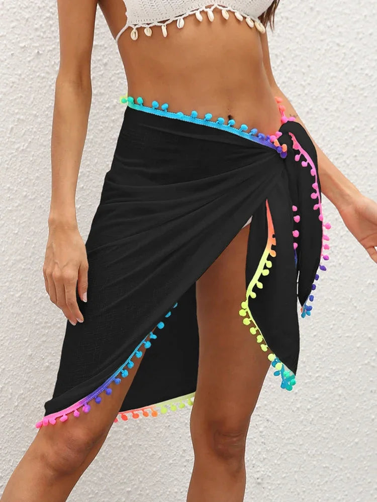 Gradient Tassel Beach Shawl Wrap Cover Up