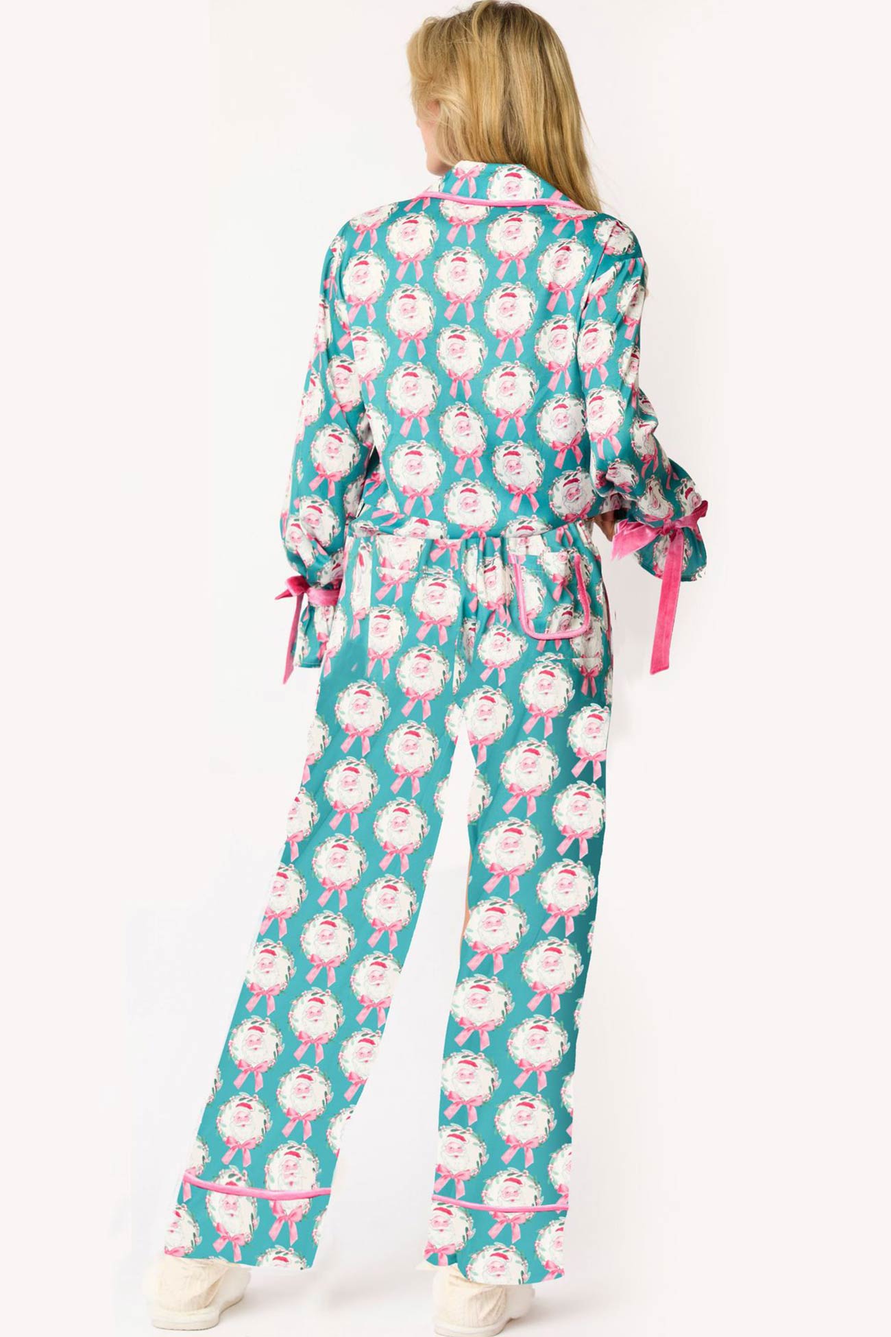 Santa Bow Long Pants Two-piece Loungewear
