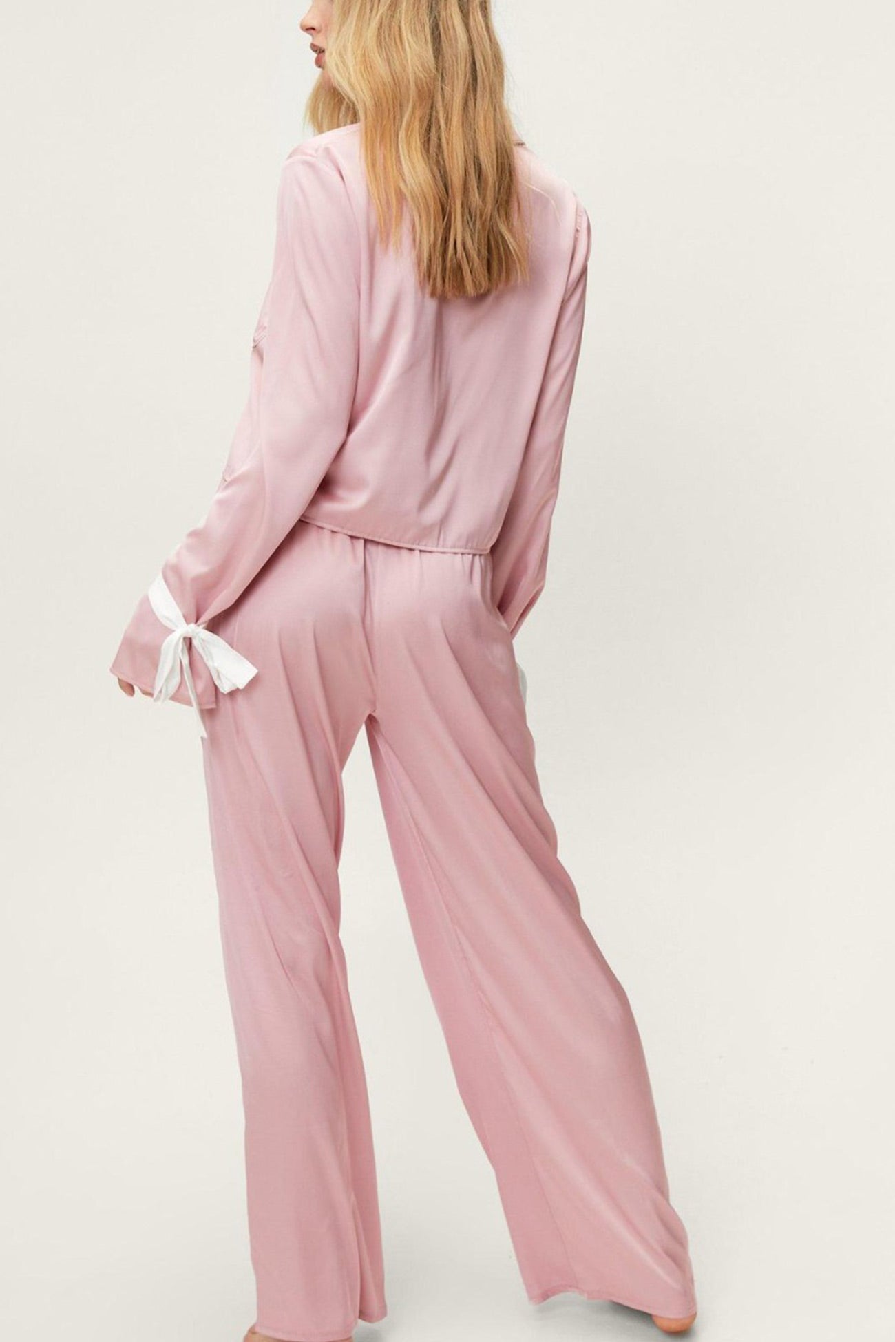 Satin Bow Strappy Cuff Loungewear
