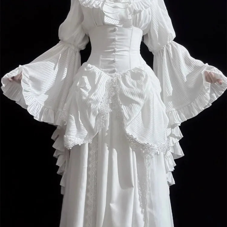 Y2k Frilly Sleeve Harajuku Blouse