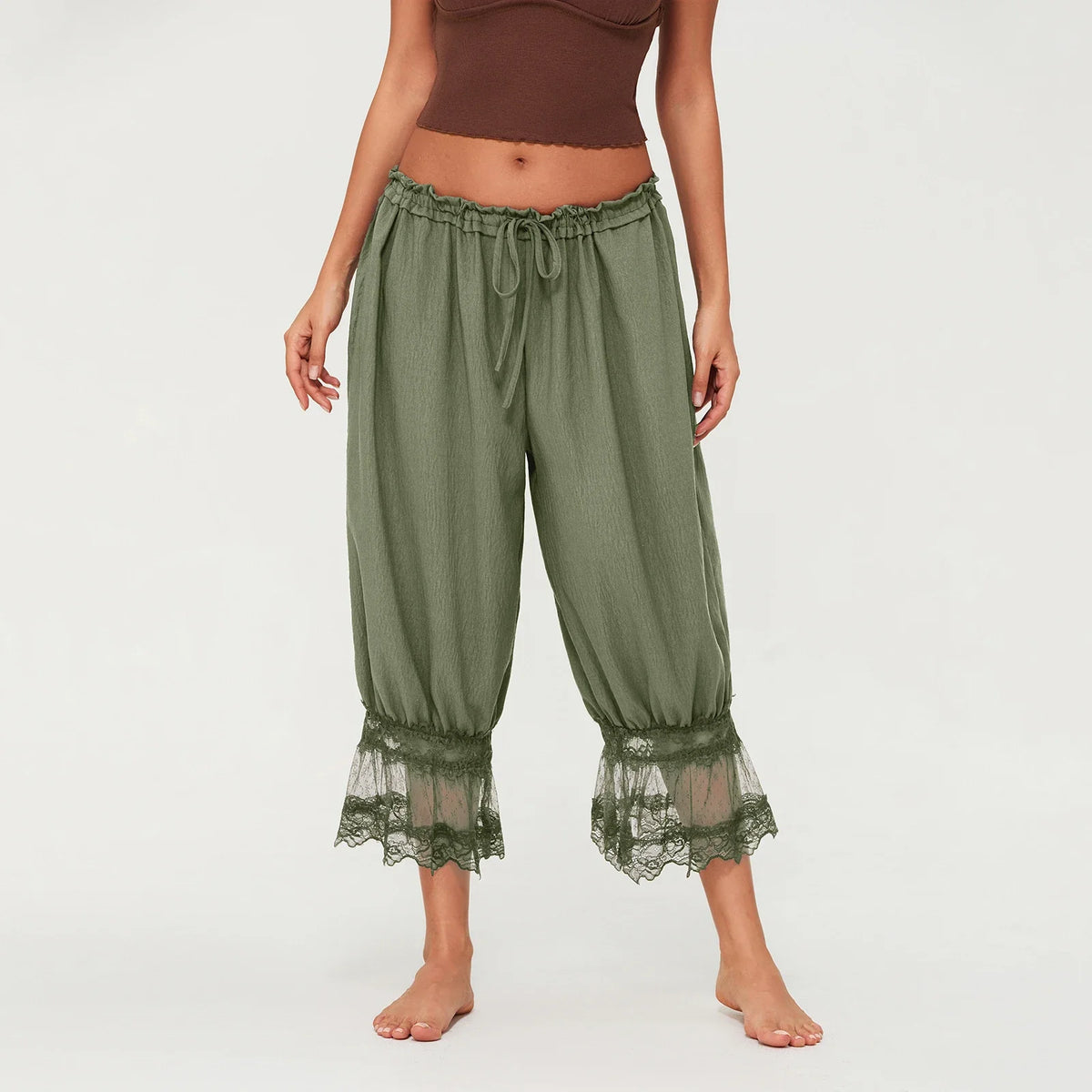 Lace Patchwork Lantern Pant