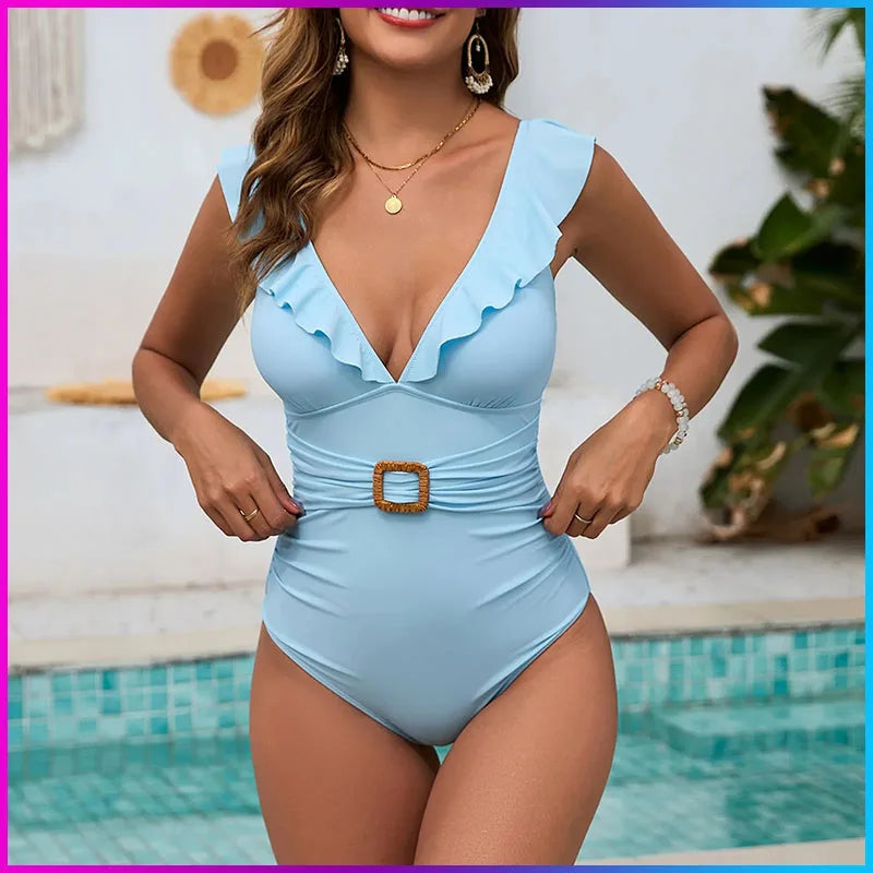 Tummy Control Halter One Piece Set