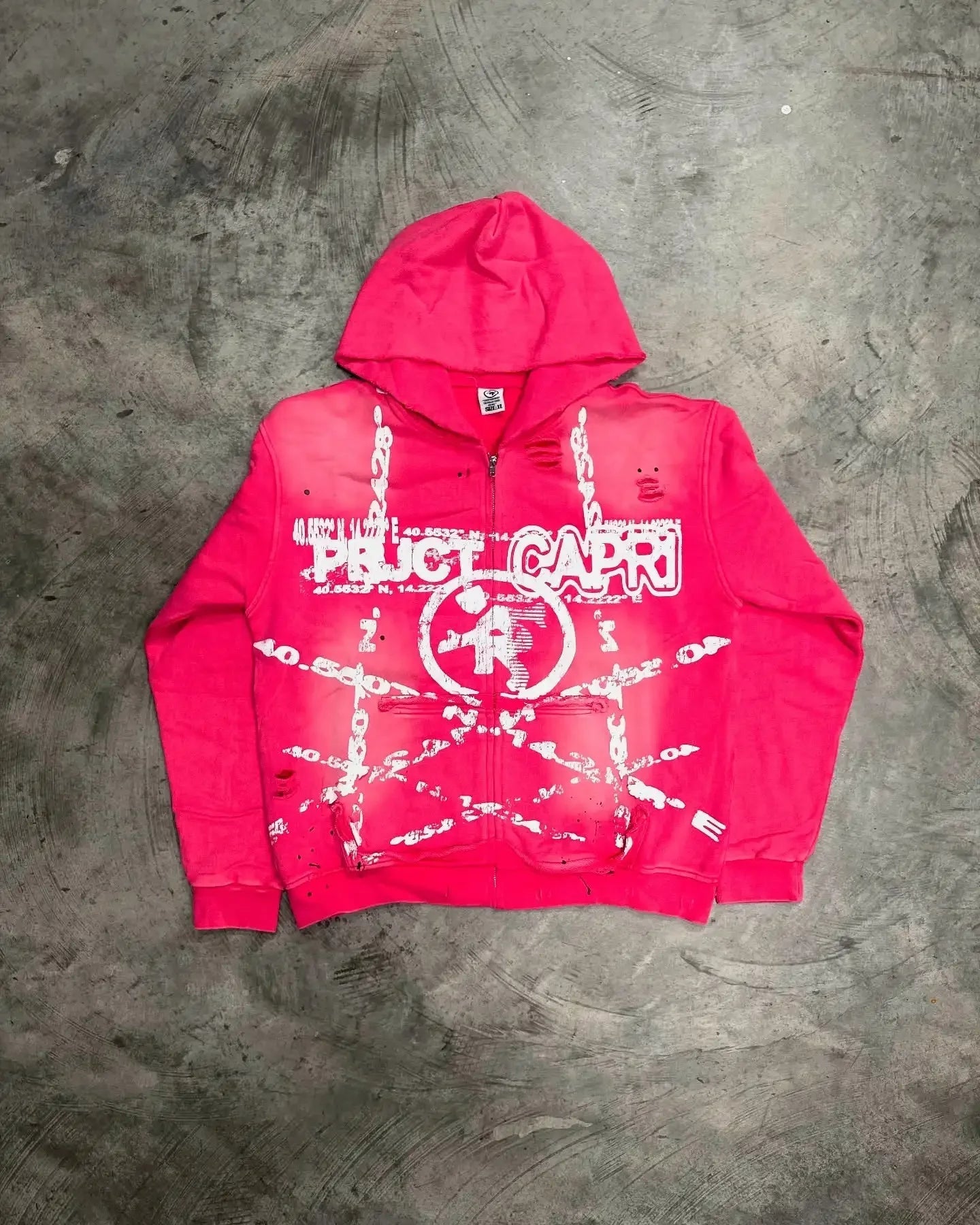 Dark Pink Cleansing Zip Hoodie
