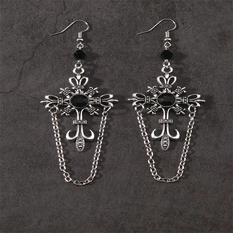 Antique Fairy Wings Grunge Dangling Earring