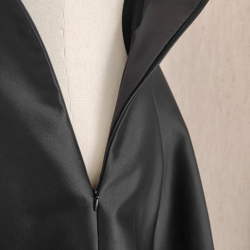 Satin Sweetheart Spaghetti Strap Fit and Flare Midi Dress - View 13