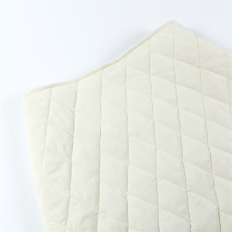 Kolliey Puffer Two Piece Jacket and Skirt Set