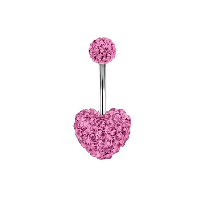 Heavenly Feathers Rose Dark Belly Ring
