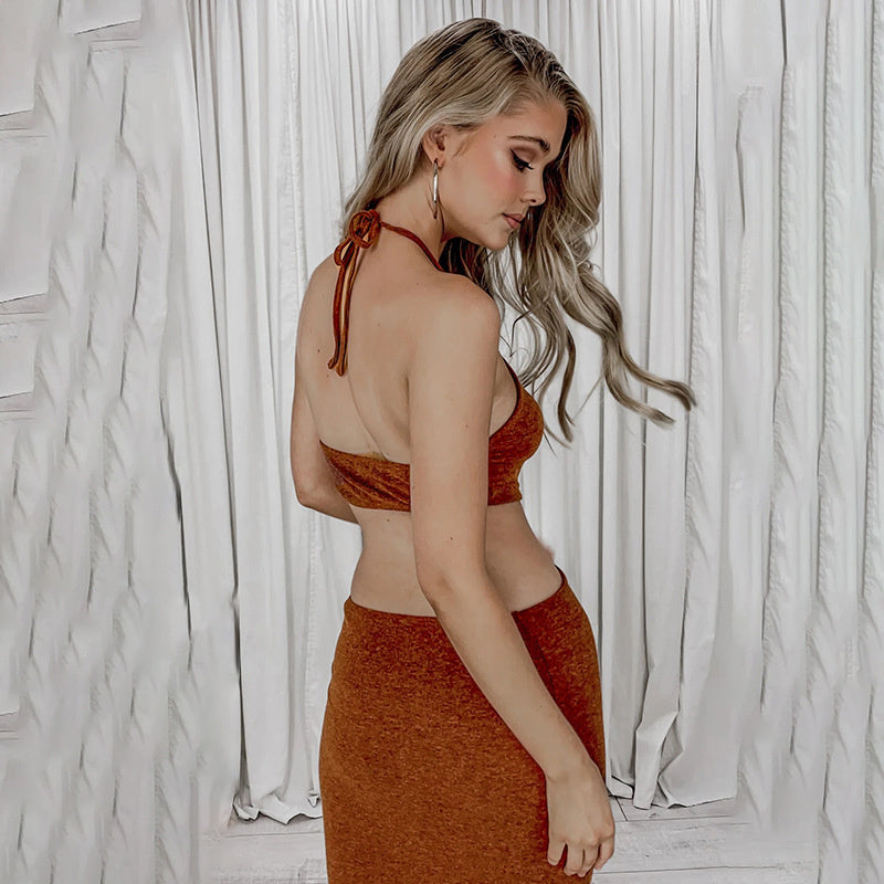 Kaia Knit Cut Out Halter Dress