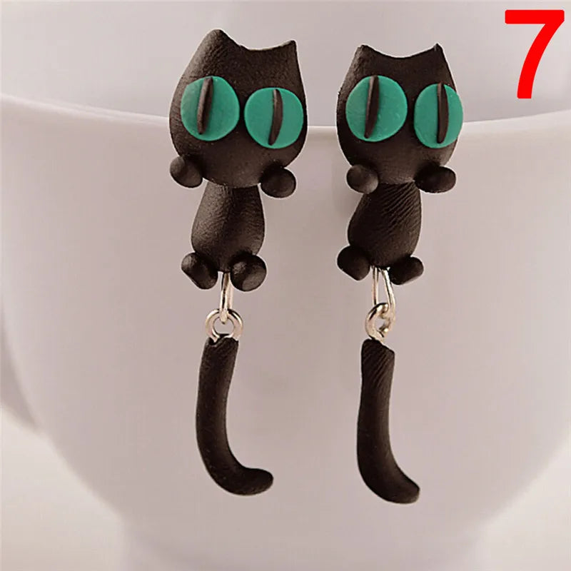 Halloween Dark Spider Amulet Stud Earring