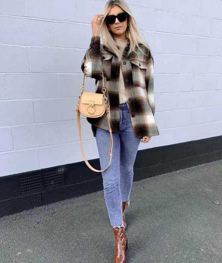 Lindy Oversized Plaid Jacket