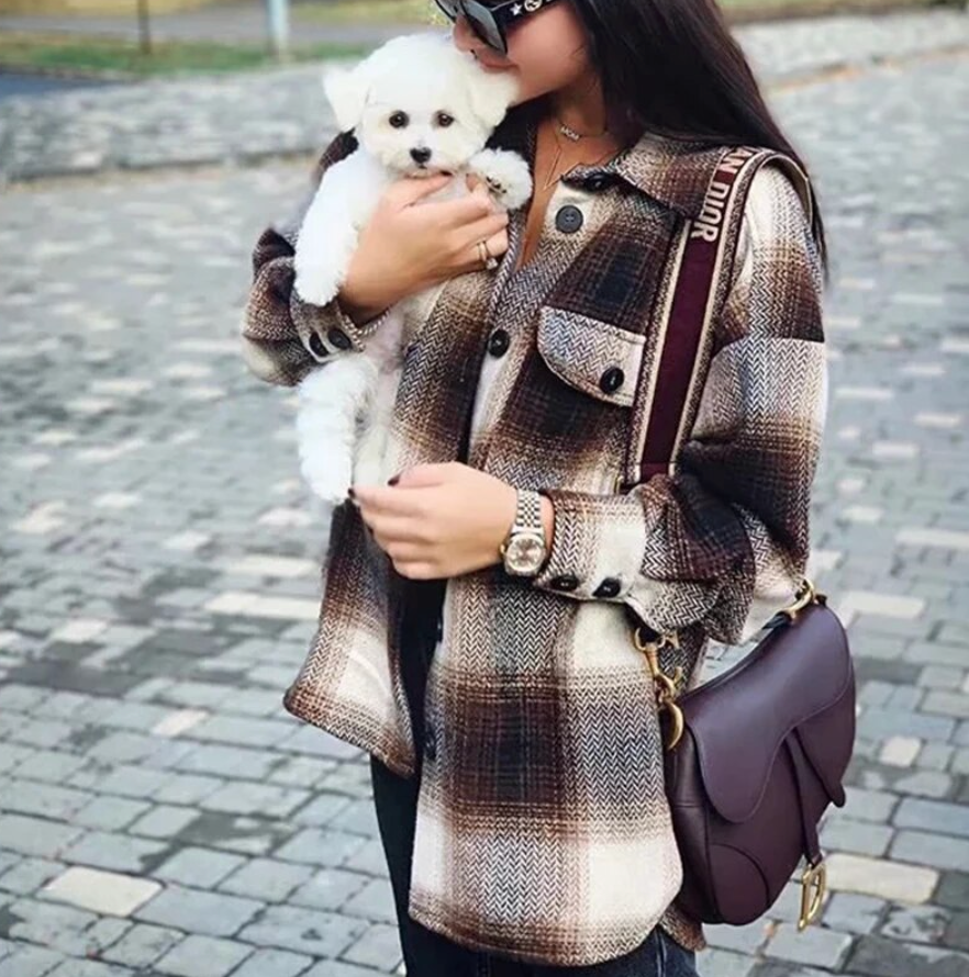 Lindy Oversized Plaid Jacket