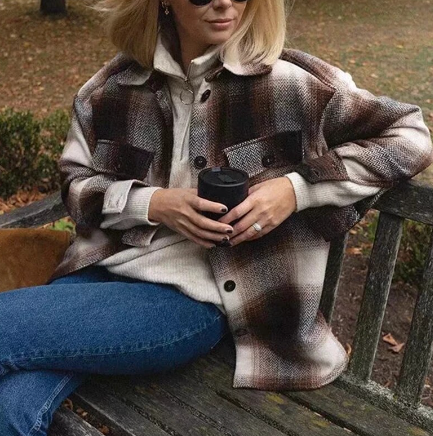 Lindy Oversized Plaid Jacket