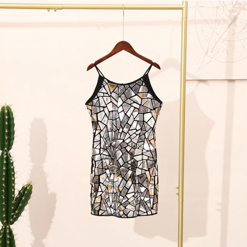 Hello Gorgeous Cut Glass Mirror Mini Dress