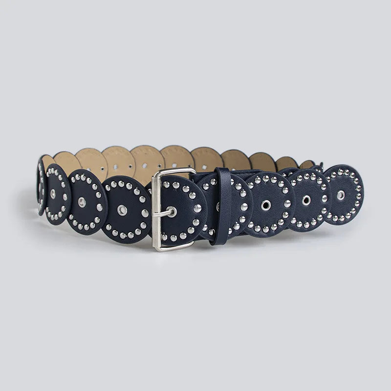 Individual Gothic Circular Rivet Waist Belt