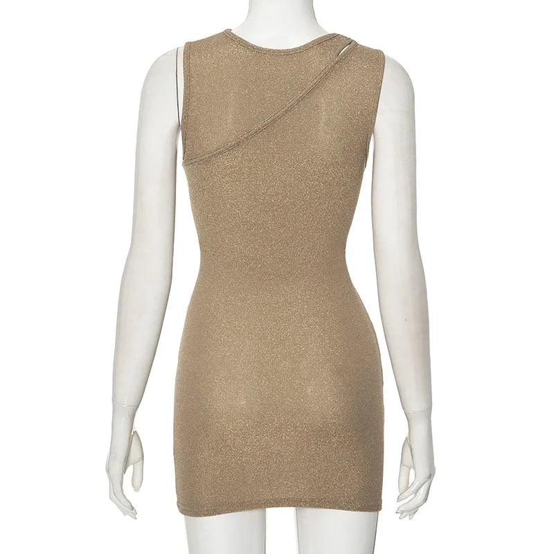 Halter Neck Cut Out Wrap Tie Waist Bodycon Mini Dress - View 8