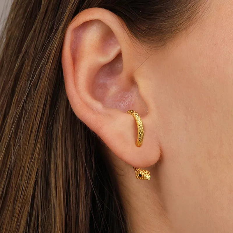 Dark Animal Serpent Clasp Character Earring