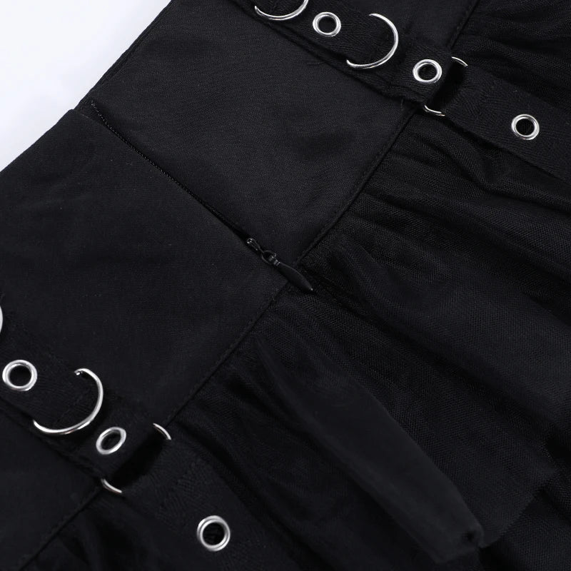 Gothic High Waist Mini Skirt