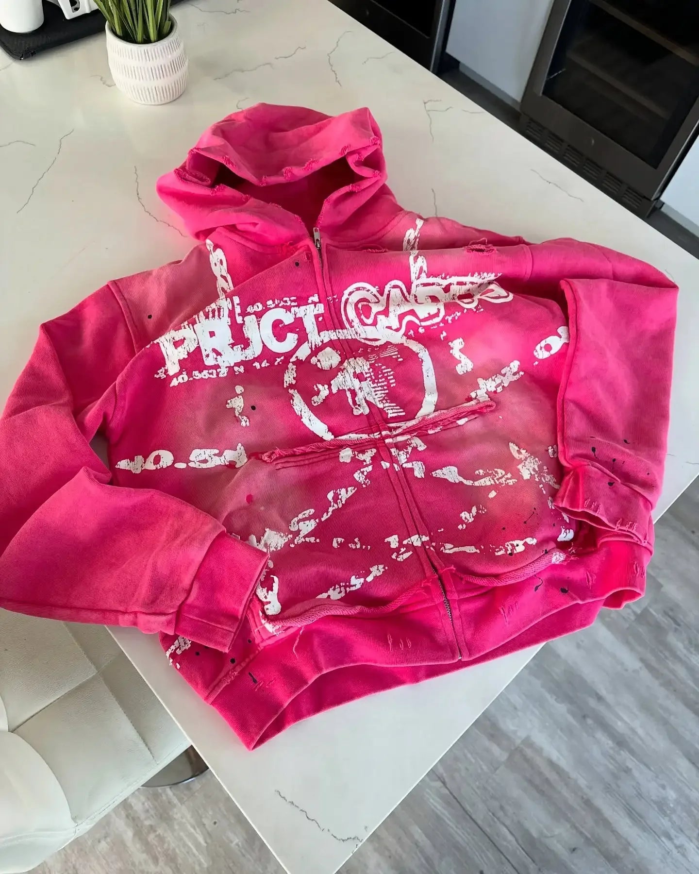 Dark Pink Cleansing Zip Hoodie