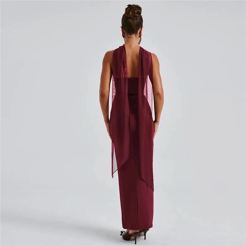 Strapless Ruched Bodycon Maxi Gown - View 12