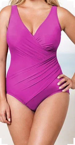 V-neck Backless Belly Cover One Piece Set