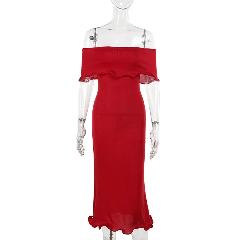 Ruffled Backless Midi Party Dress - View 6