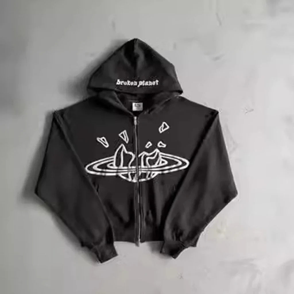 Y2k Star Print Street Hoodie