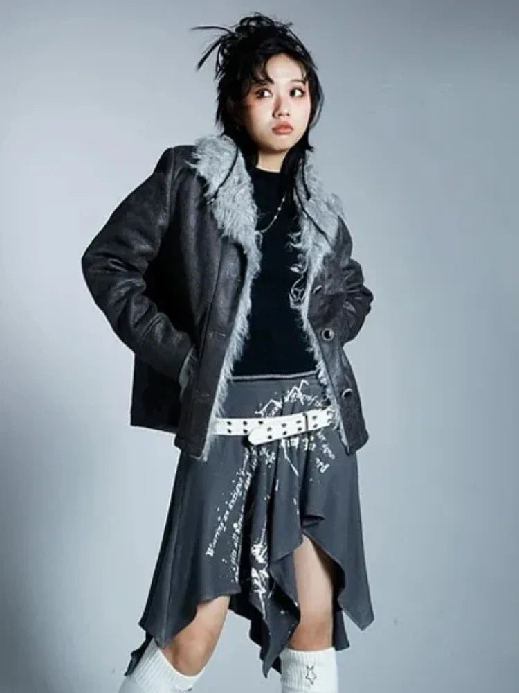 Vintage Print Retro Harajuku Skirt