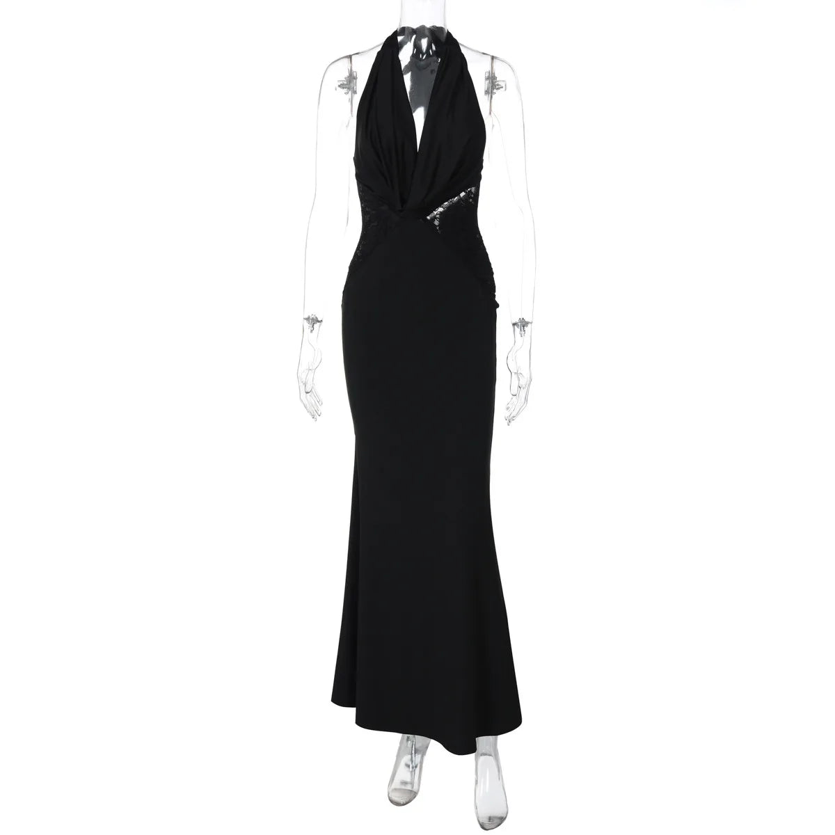 Satin Wrap V-Neck Long Sleeve Midi Dress - View 14