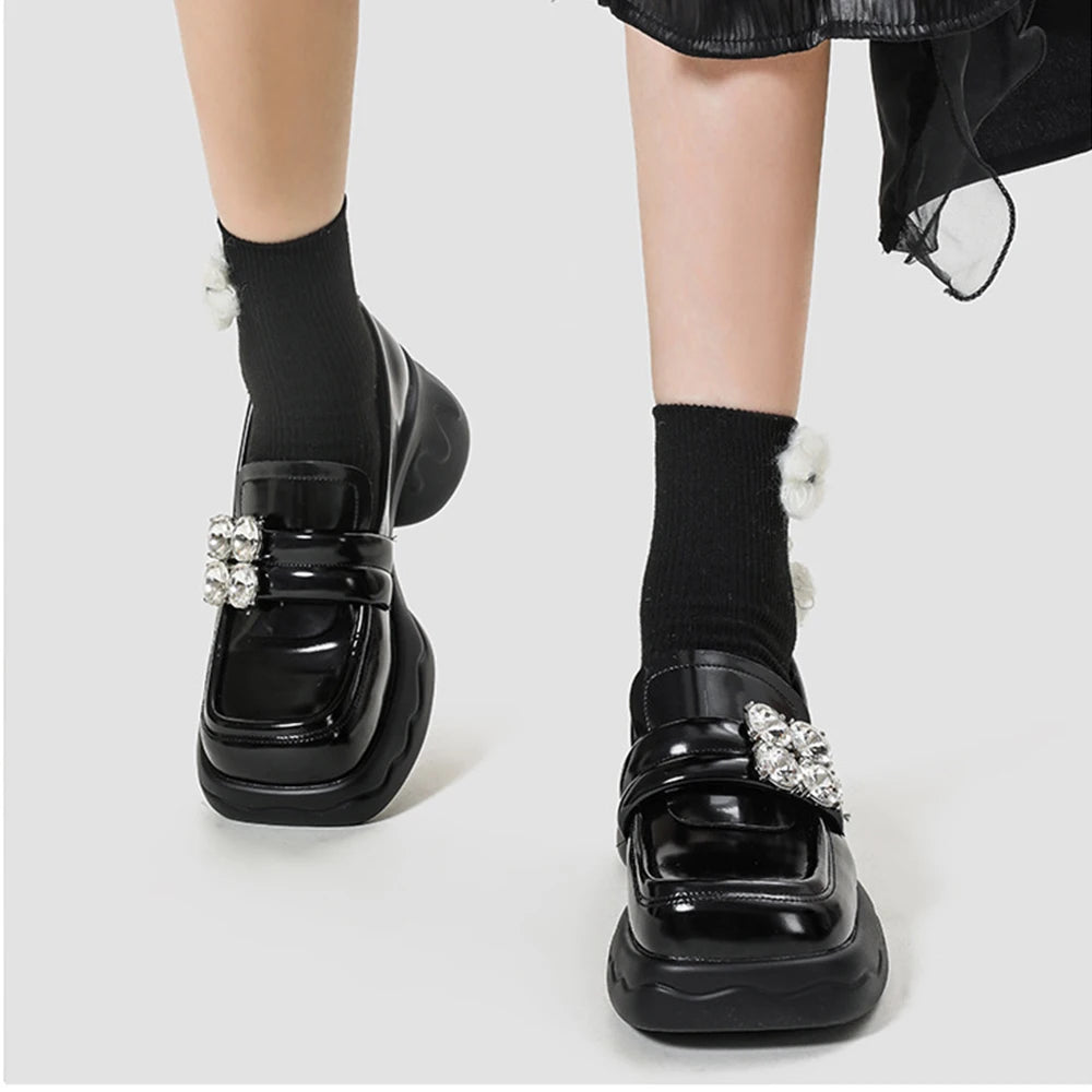 Chunky Leather Elevated Informal Sneaker - Fashionpara