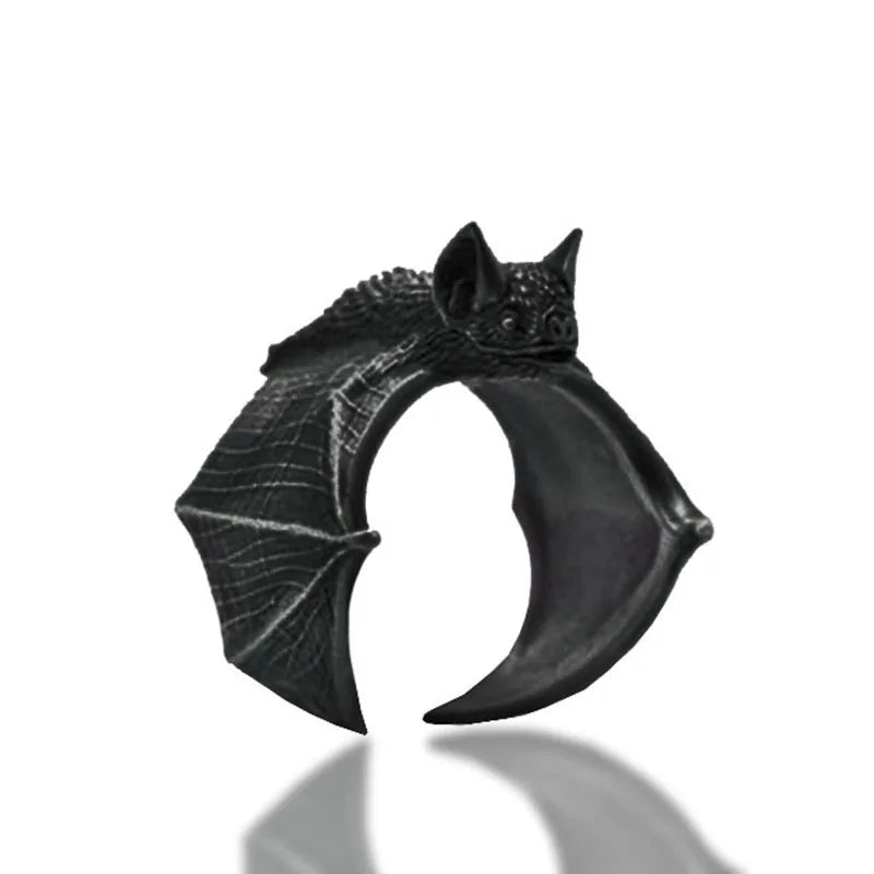 Antique Halloween Bat Gothic Ring