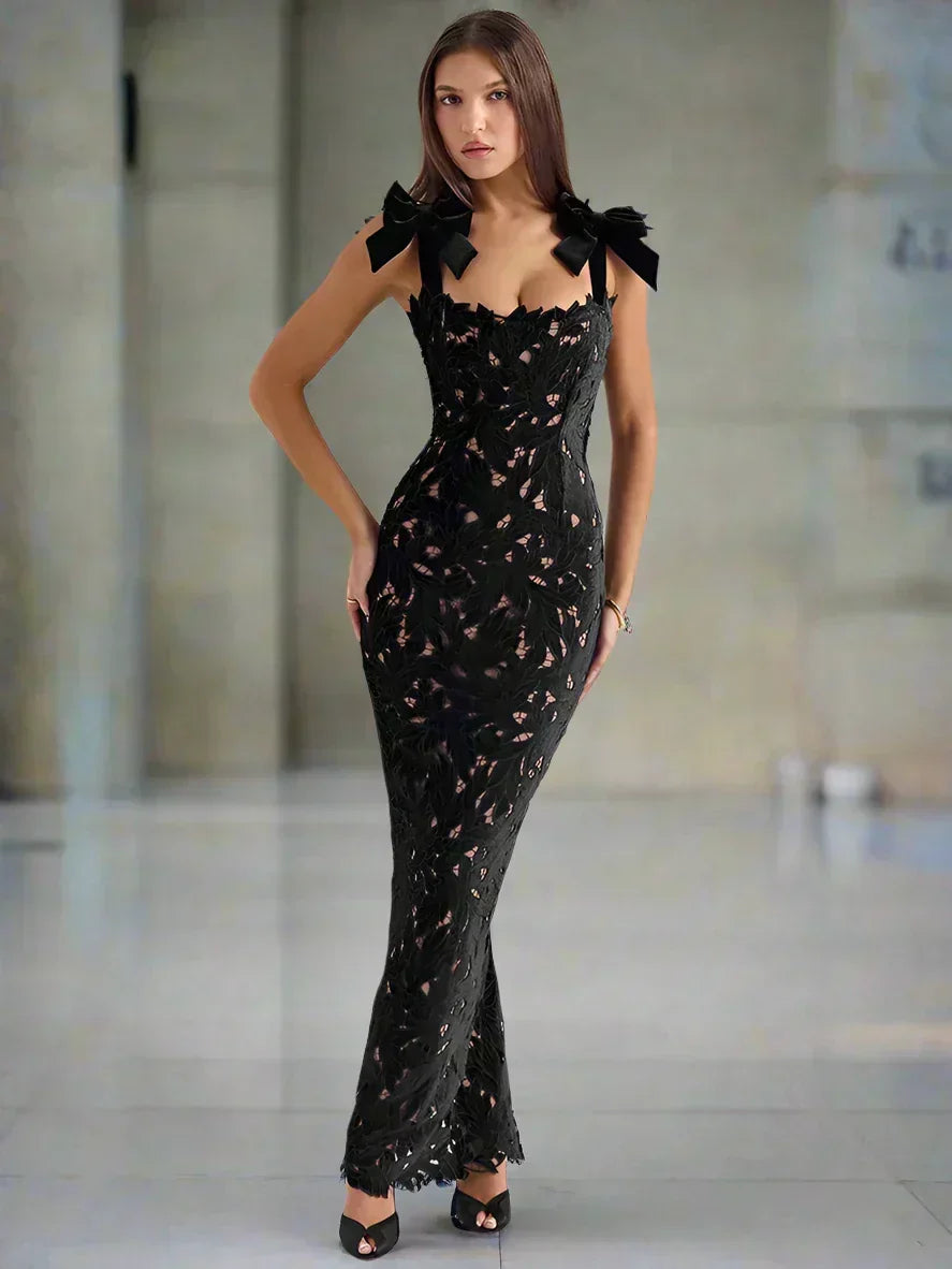Sequin Cowl Neck Long Sleeve Bodycon Midi Dress - View 2