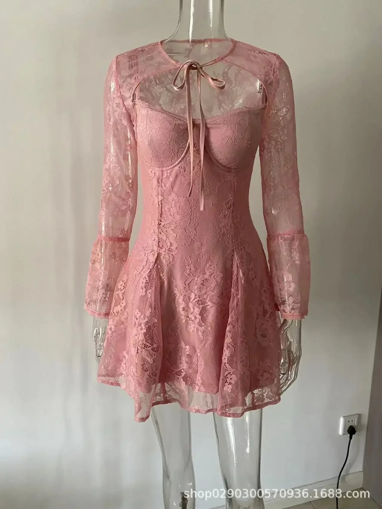 Grey Clouds Roll Over Mini Dress