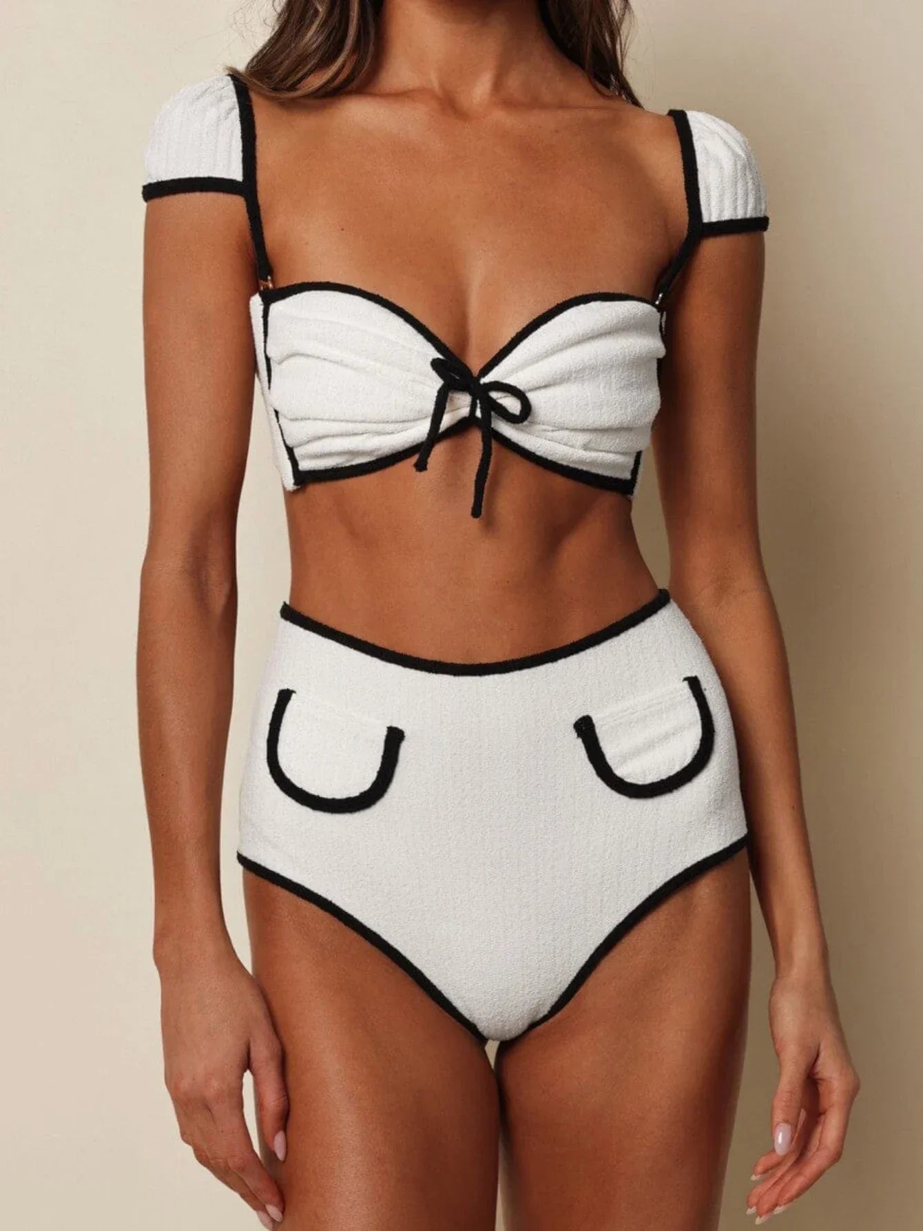White Sport Style Bikini Set - Fashionpara