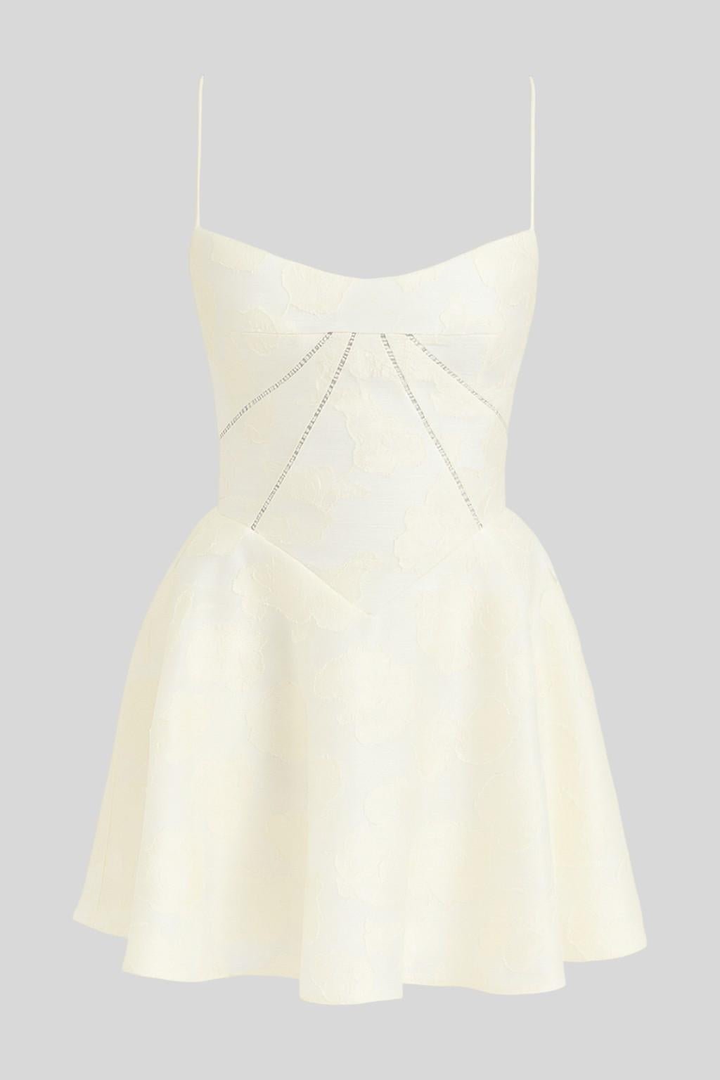 Sweetheart Strappy Textured Fit and Flare Mini Dress 4