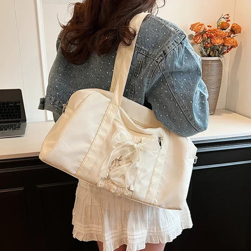 Nylon Sewing Thread Crossbody Shoulder Bag