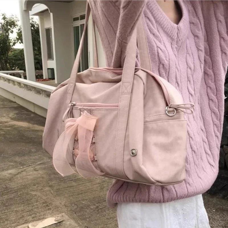 Nylon Sewing Thread Crossbody Shoulder Bag