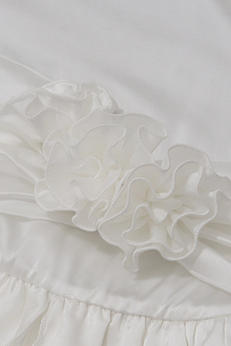 Sexy Backless Flounce Flower Shape Halter A Line Dresses - Fashionpara