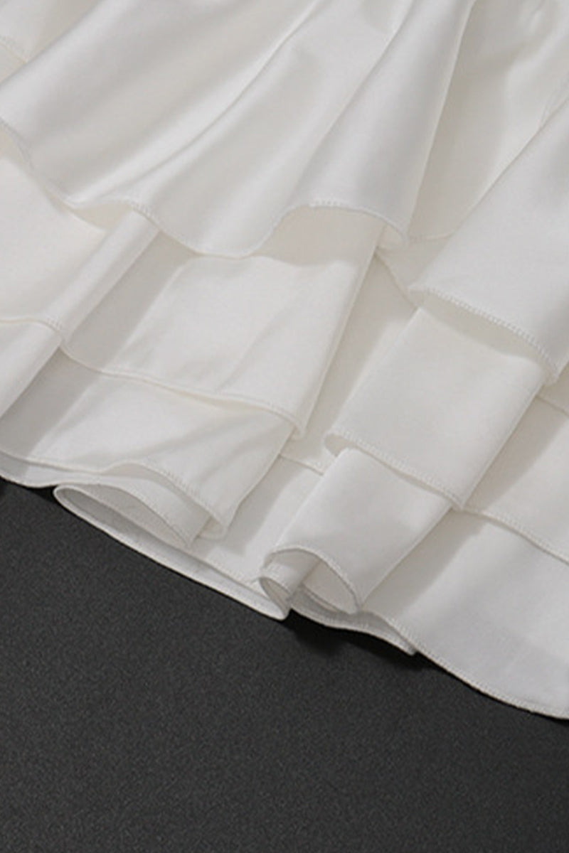 Sexy Backless Flounce Flower Shape Halter A Line Dresses - Fashionpara