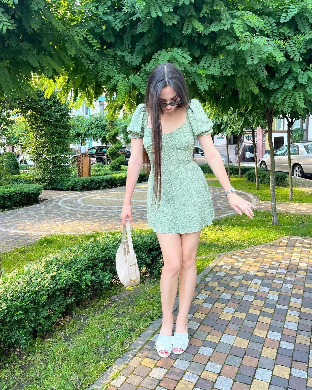 Sexy Floral Print Wrap Floral Dress