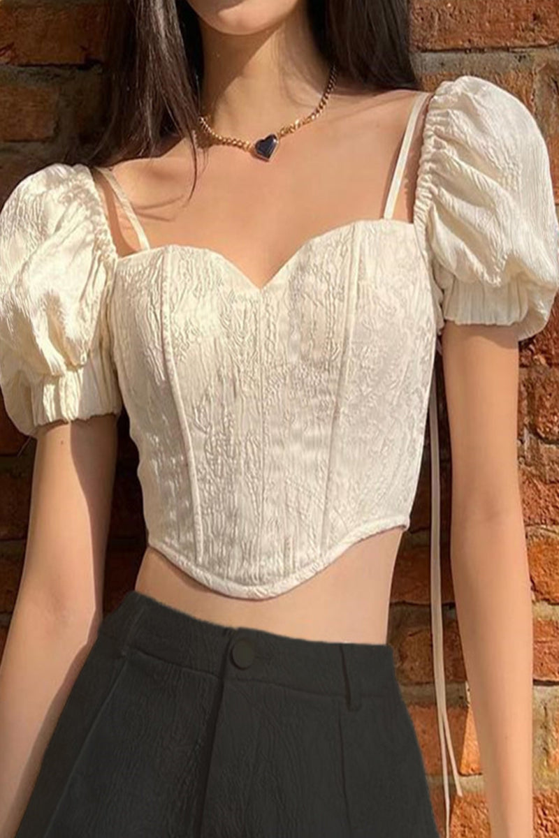 Sexy Solid Color Lace Up V Neck T-Shirts - Fashionpara