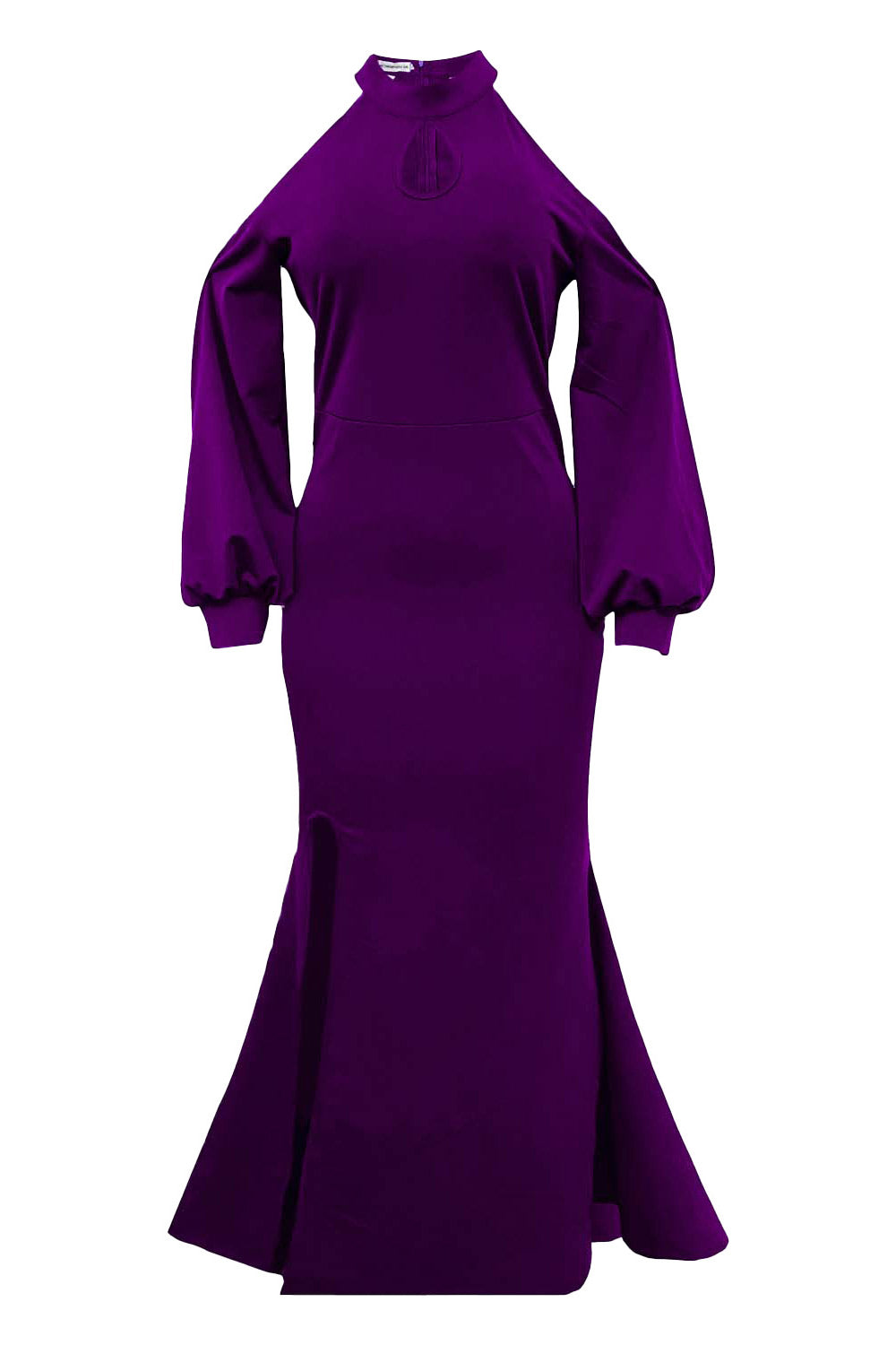 Sexy Purple Cut Out Long Sleeve Evening Formal Dresses - Fashionpara