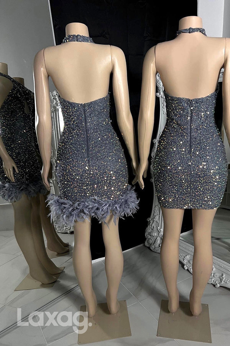 22567 - Sexy Cutout Backless Fully Sequins Prom Dresses for Black Girl Slay - Fashionpara